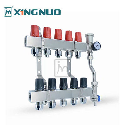 जल विभाजक स्टेनलेस स्टील मनिफोल्ड फोल्डेड पीतल वितरण मनिफोल्ड थ्रेडेड