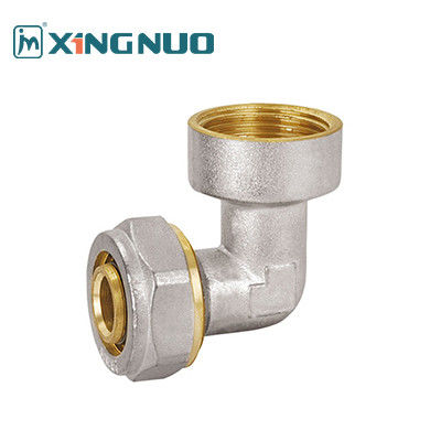 NSF 61 प्रमाणित पीतल महिला कोहनी फिटिंग PEX फिटिंग 16-32MM महिला धागा कोहनी PEX संपीड़न फिटिंग
